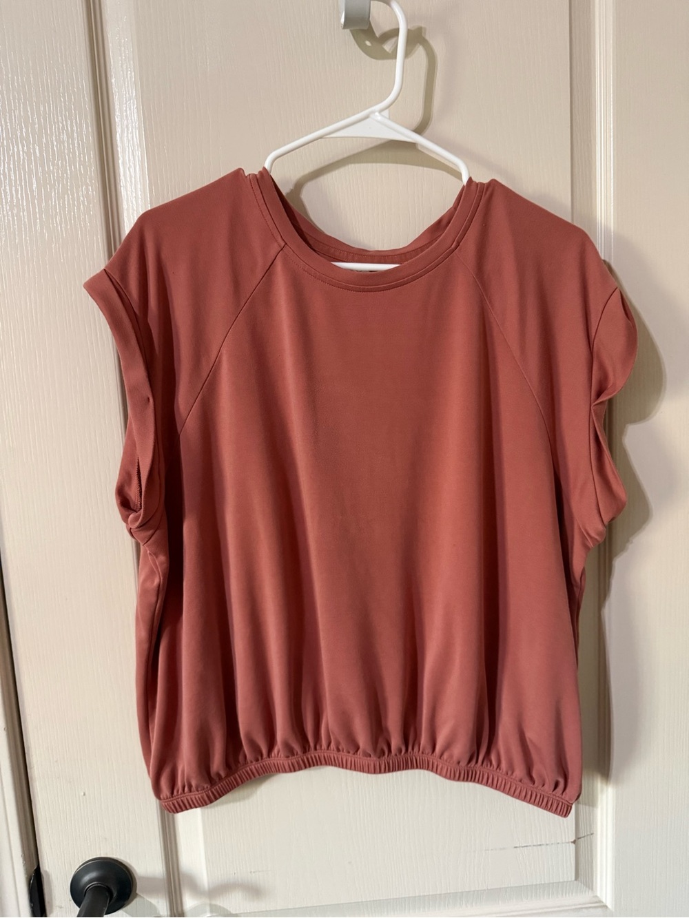 STYLUS Dusty Rose Elastic-Hem Cropped Tee